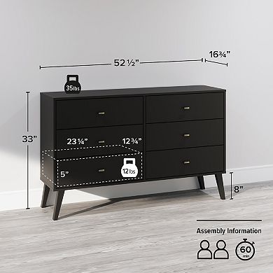 Prepac Milo 6-Drawer Dresser