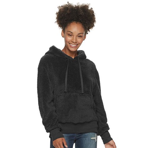 Juniors' SO® Sherpa Hoodie