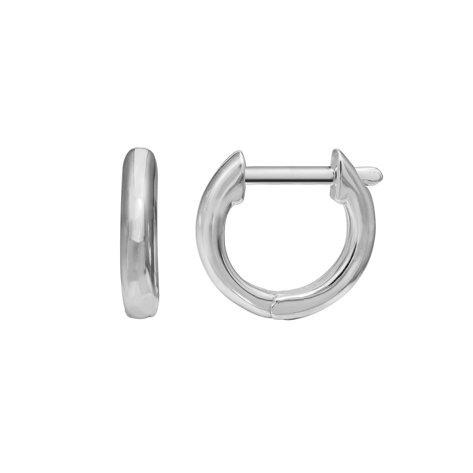 PRIMROSE Sterling Silver Hoop Earrings, Womens, Silver Tone