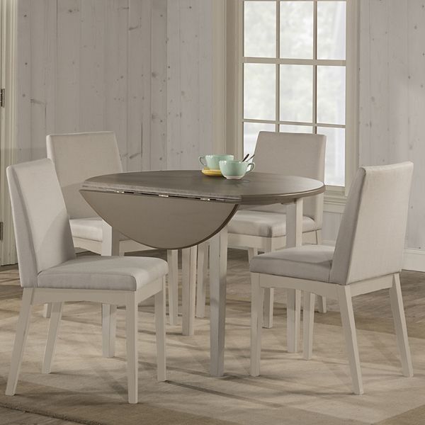 Round Drop Leaf Dining Set, Small Leaf Table And Chairs