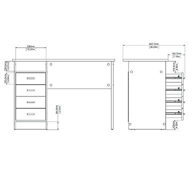 Tvilum 4-Drawer Desk