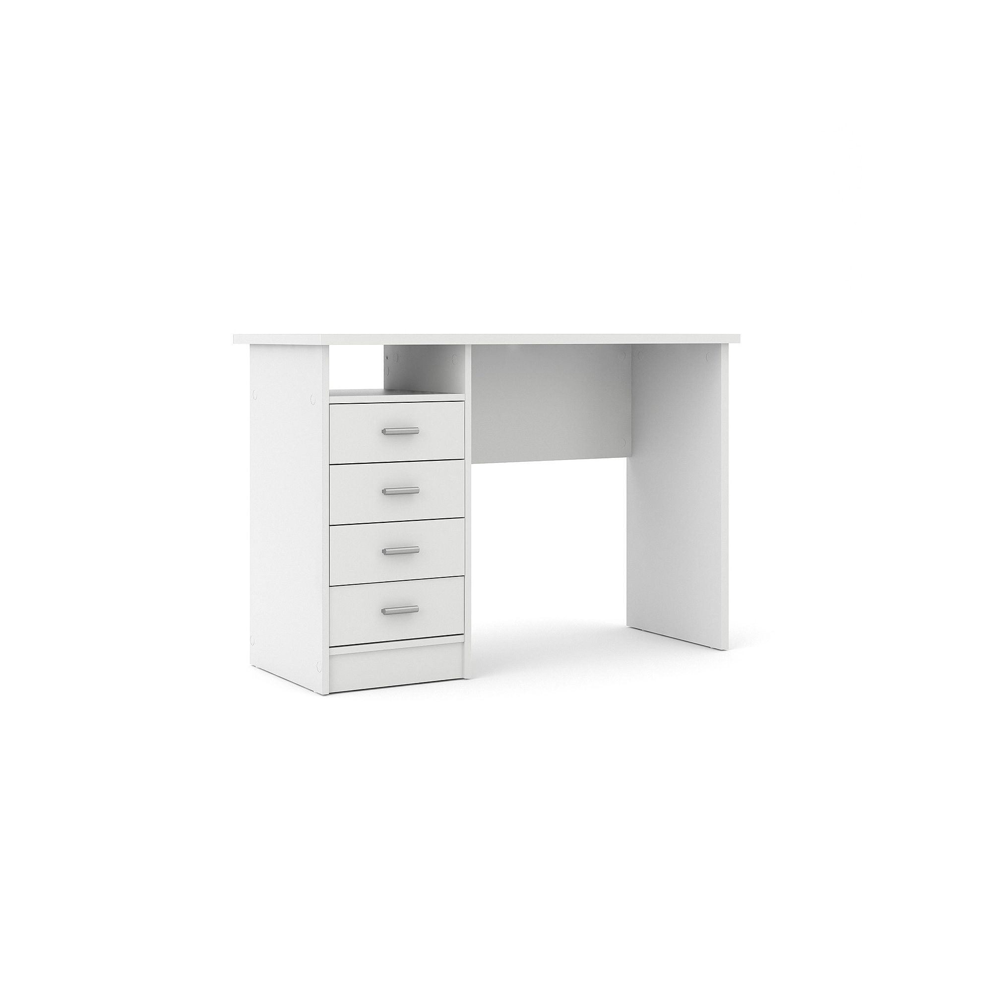Tvilum 4-Drawer Desk, White