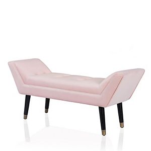 Baxton Studio Stella Crystal Tufted Bench