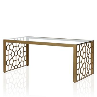 CosmoLiving by Cosmopolitan Juliette Glass Top Coffee Table