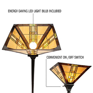 Lavish Home Tiffany Style Floor Lamp