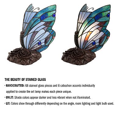 Lavish Home Tiffany Style Butterfly Lamp 