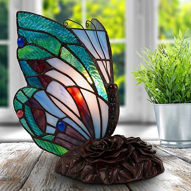 Lavish Home Tiffany Style Butterfly Lamp 
