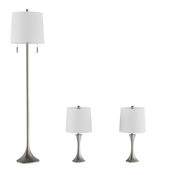 Modern Flared Trumpet Table Floor, Table And Standing Lamp Set