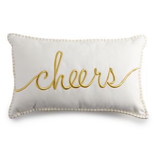 Lc Lauren Conrad Happy Holiyays Pom Pom Christmas Throw Pillow