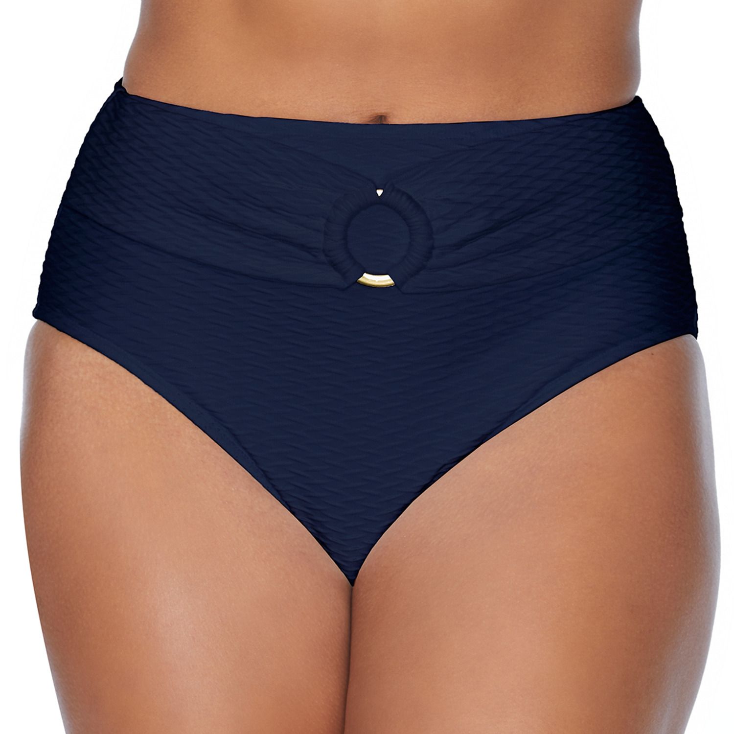 royal blue high waisted swim bottoms