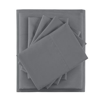 Intelligent Design Microfiber Sheet Set with Side Storage Pocket
