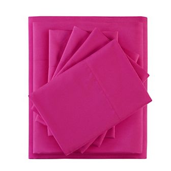 Intelligent Design Microfiber Sheet Set with Side Storage Pocket