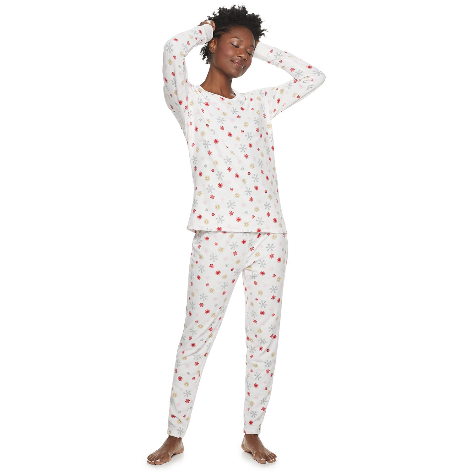 women's thermal pajama set