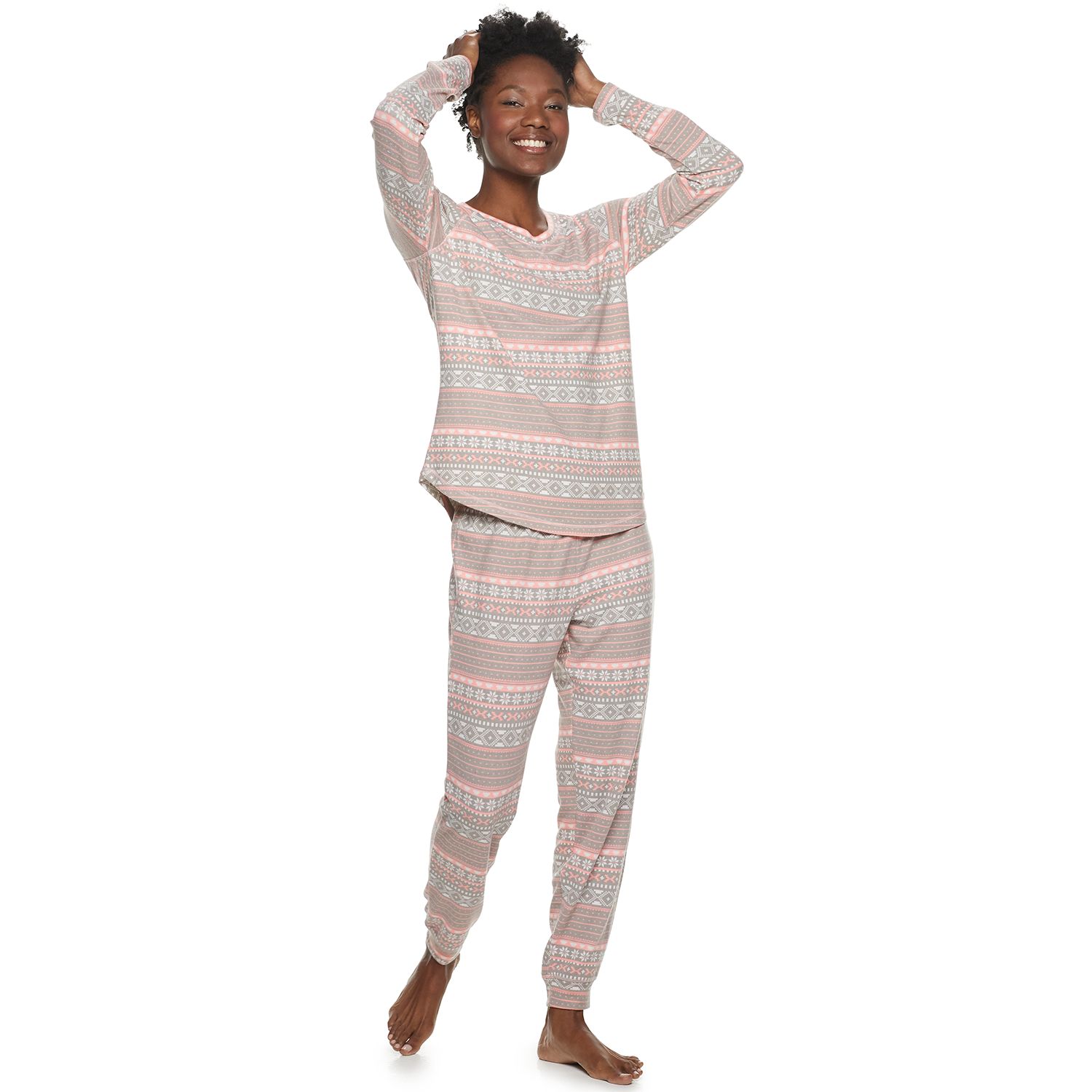 hanes thermal pajamas