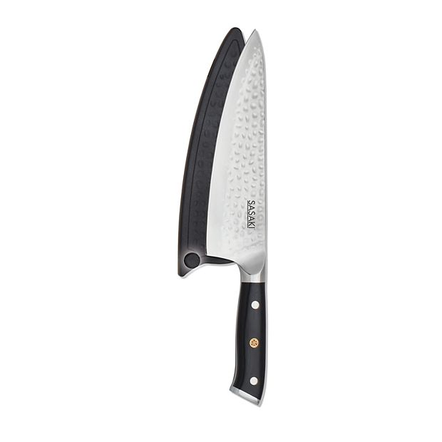 Sasaki Takumi Japanese Slicing Knife with Locking Sheath, Black