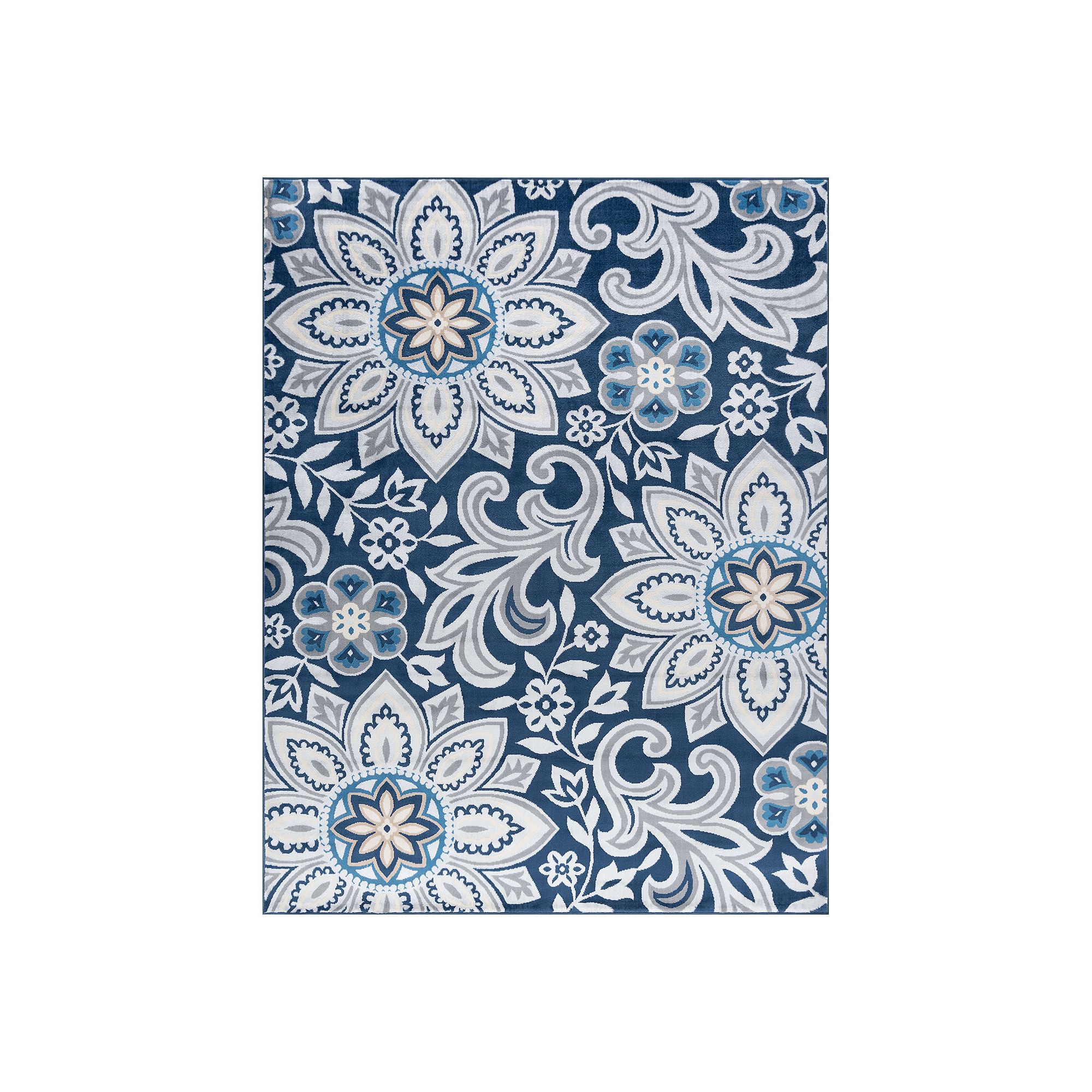 KHL Rugs Piper Floral Rug, Blue