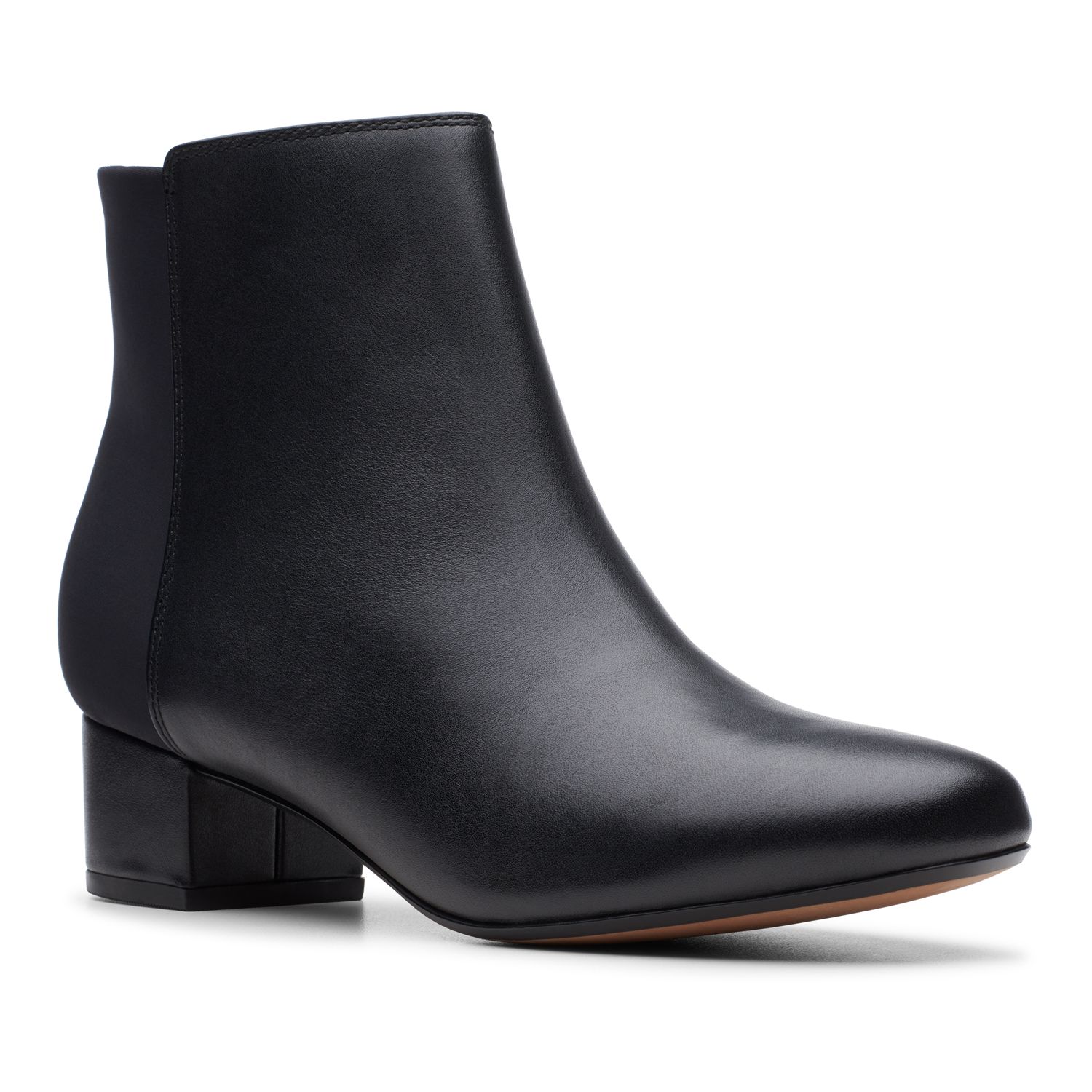 clarks womens black booties