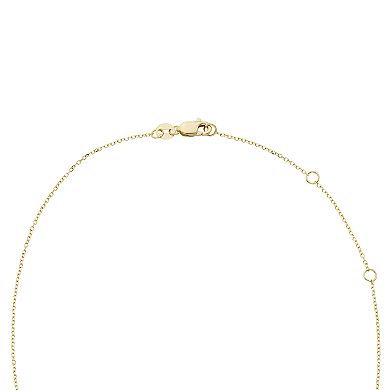 It's Personal 14k Gold 1/10 Carat T.W. Diamond Peace Pendant Necklace