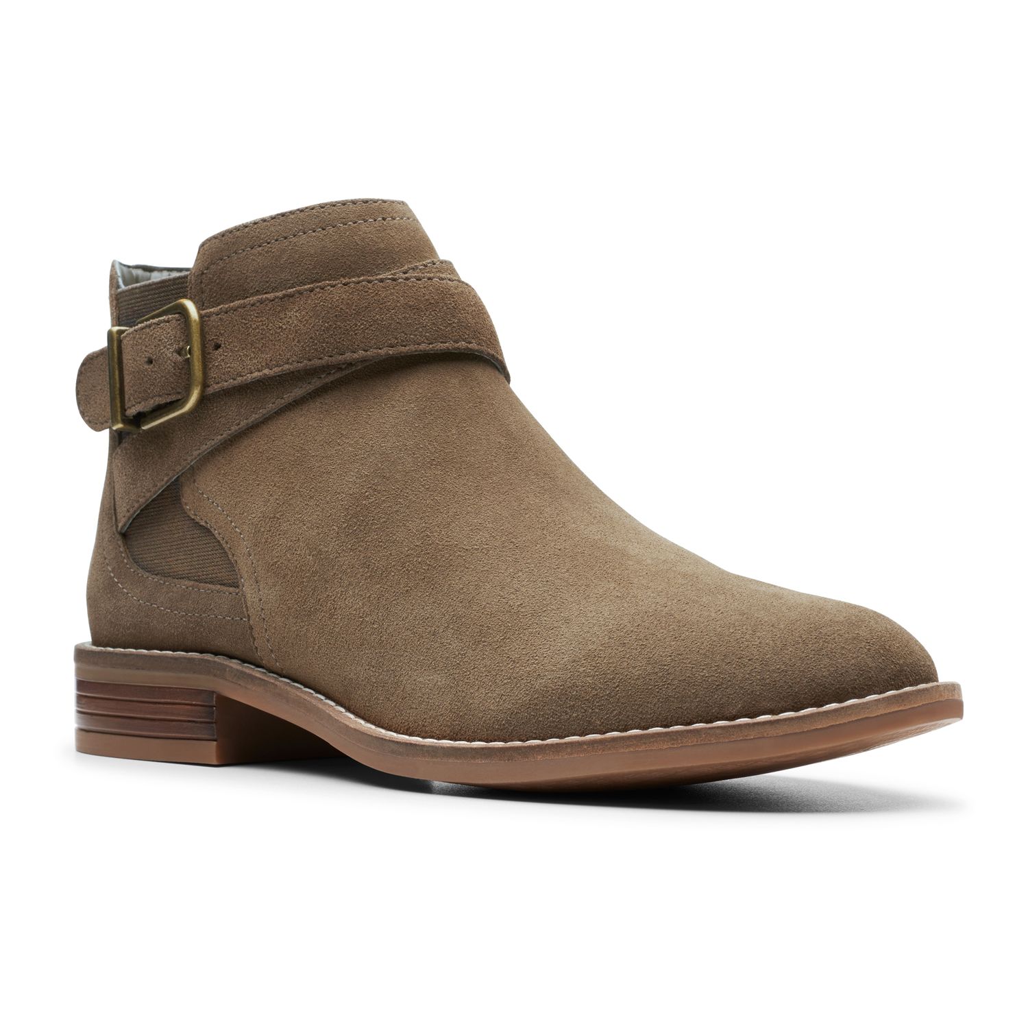 clarks short brown boots