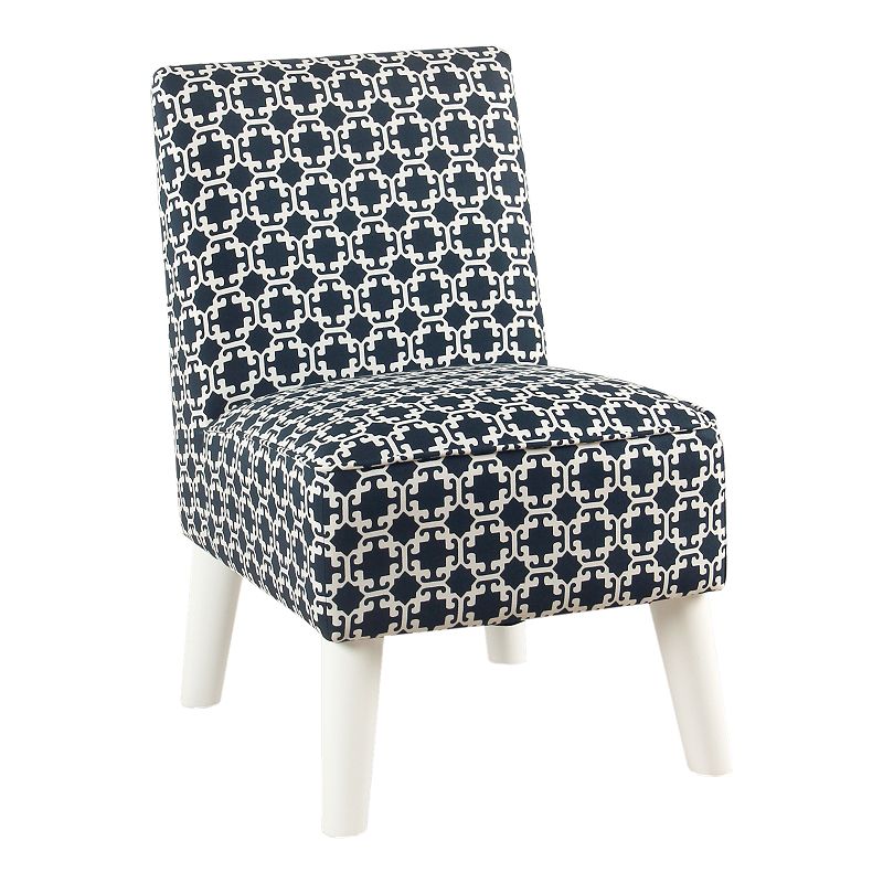 HomePop Kids Modern Slipper Chair, Blue