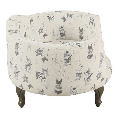 HomePop Pet Bed - French Bulldog Print