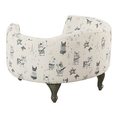 HomePop Pet Bed - French Bulldog Print