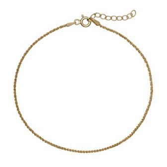PRIMROSE Sterling Silver Sparkle Chain Anklet