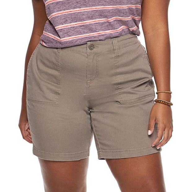 Stretch twill bermuda shorts