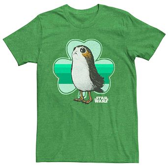 Men's Star Wars Porg Clover Saint Patrick's Day Tee