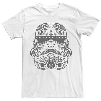 Men's Star Wars Stormtrooper Sugar Skull Helmet Tee