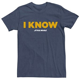 Men's Star Wars Han Solo "I Know" Minimalist Tee