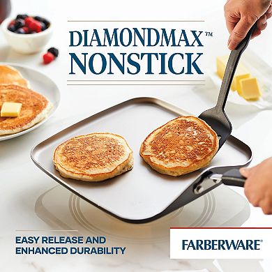 Farberware Cookstart Aluminum DiamondMax Nonstick Square Griddle