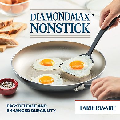 Farberware Cookstart Aluminum DiamondMax Nonstick Covered Skillet