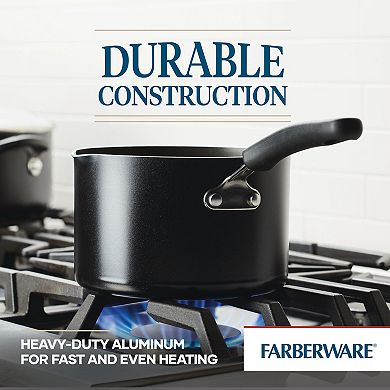 Farberware® Cookstart 3-qt. Aluminum DiamondMax Nonstick Straining Saucepan