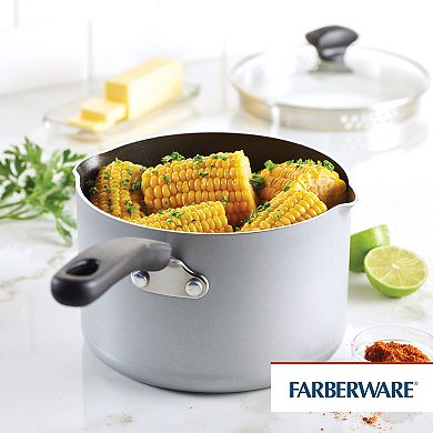 Farberware Cookstart Aluminum DiamondMax 3-qt. Nonstick Straining Saucepan