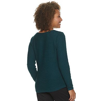 Petite Croft & Barrow Cable Boatneck Sweater