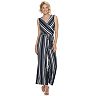 Women's Nina Leonard Striped Surplice Palazzo Jumpsuit