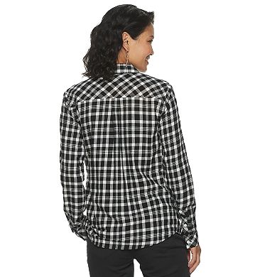 Women's Croft & Barrow® Plaid Flannel Shirt
