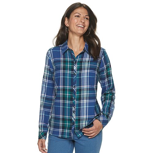 Women's Croft & Barrow® Plaid Flannel Shirt