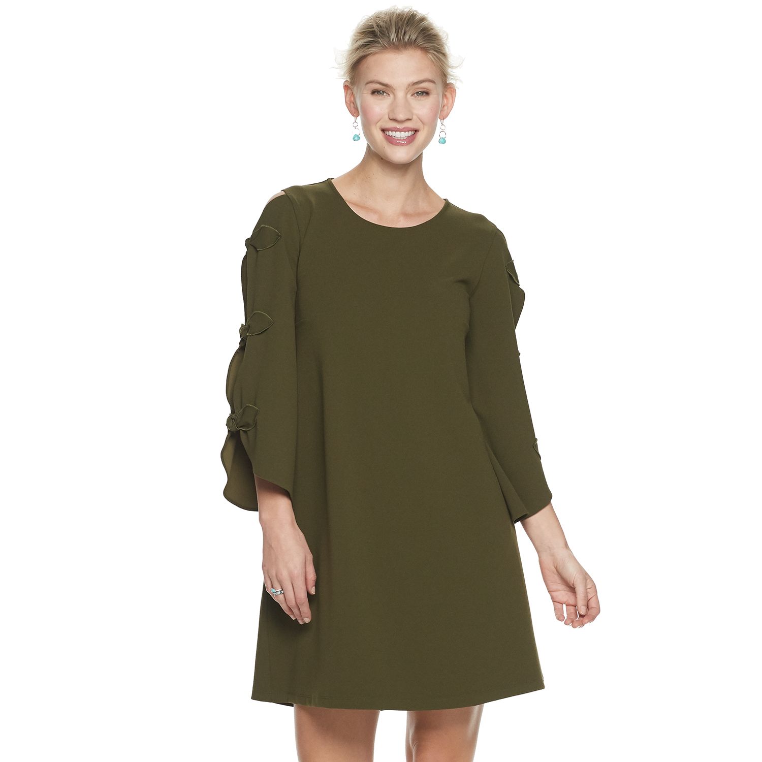 olive sheath dress