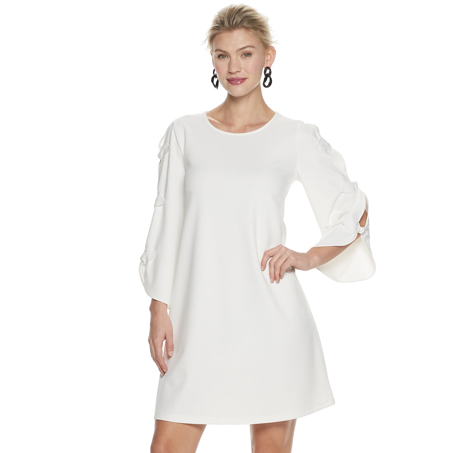 womens white shift dress