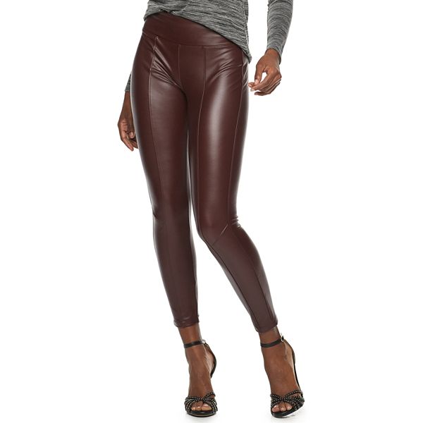 Faux leather pants store kohls