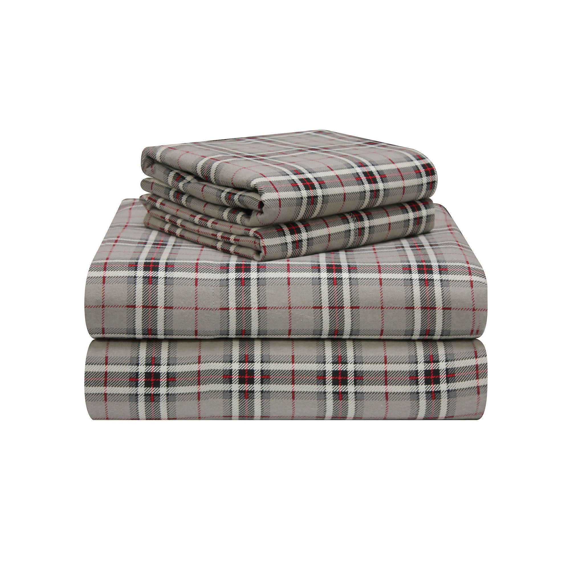 Pointehaven Plaid Flannel Sheet Set, Derby