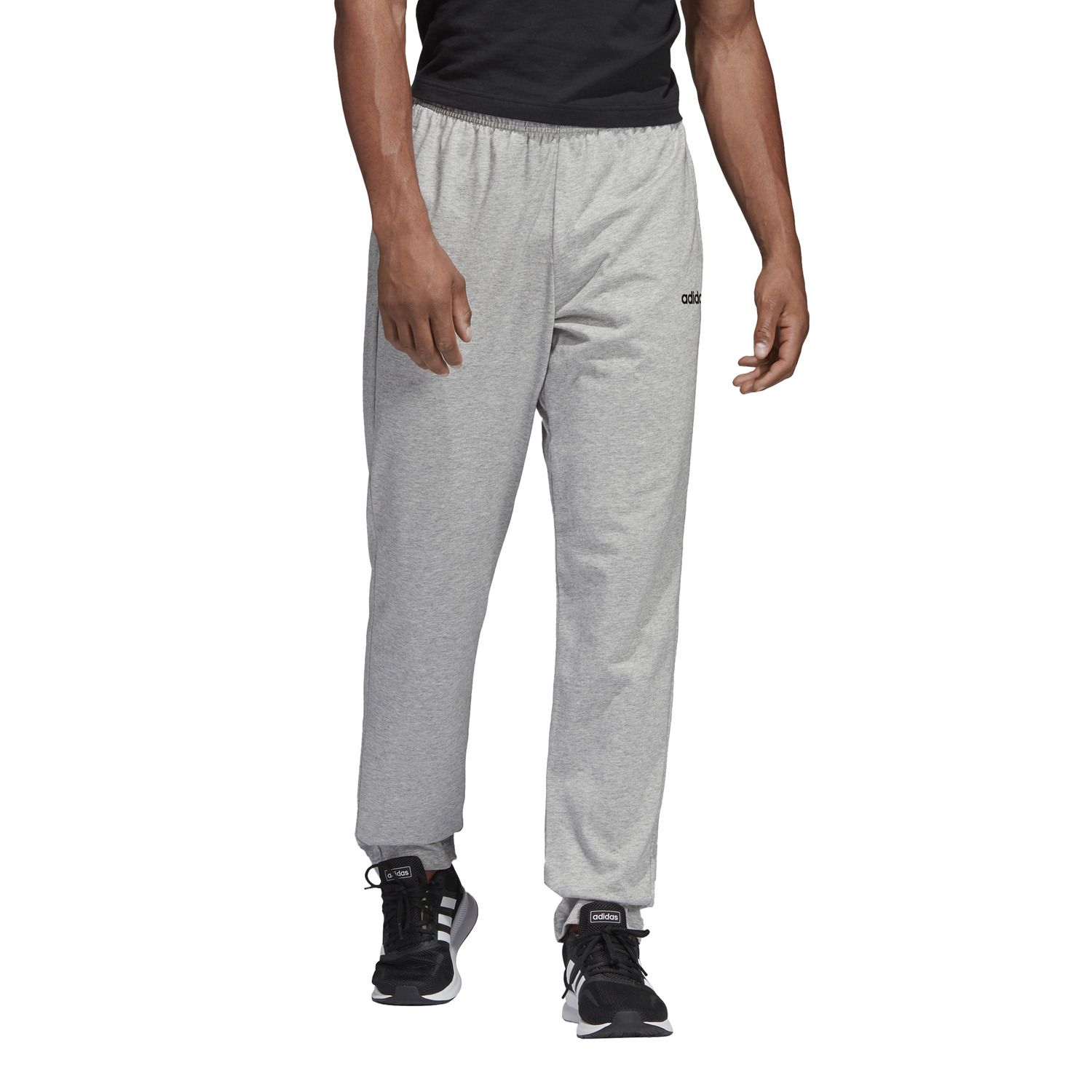 men's adidas essential cotton jersey jogger pants