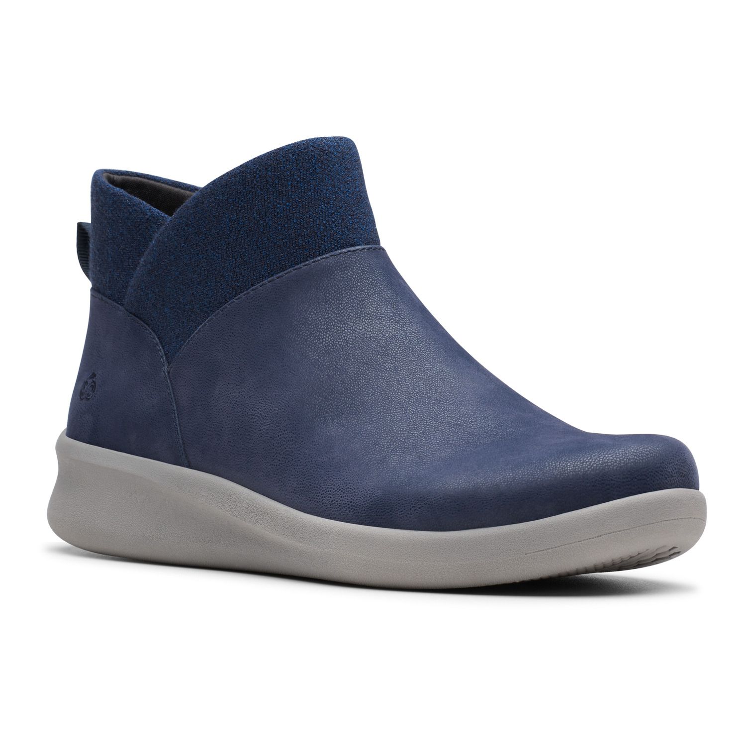 clarks navy ankle boots