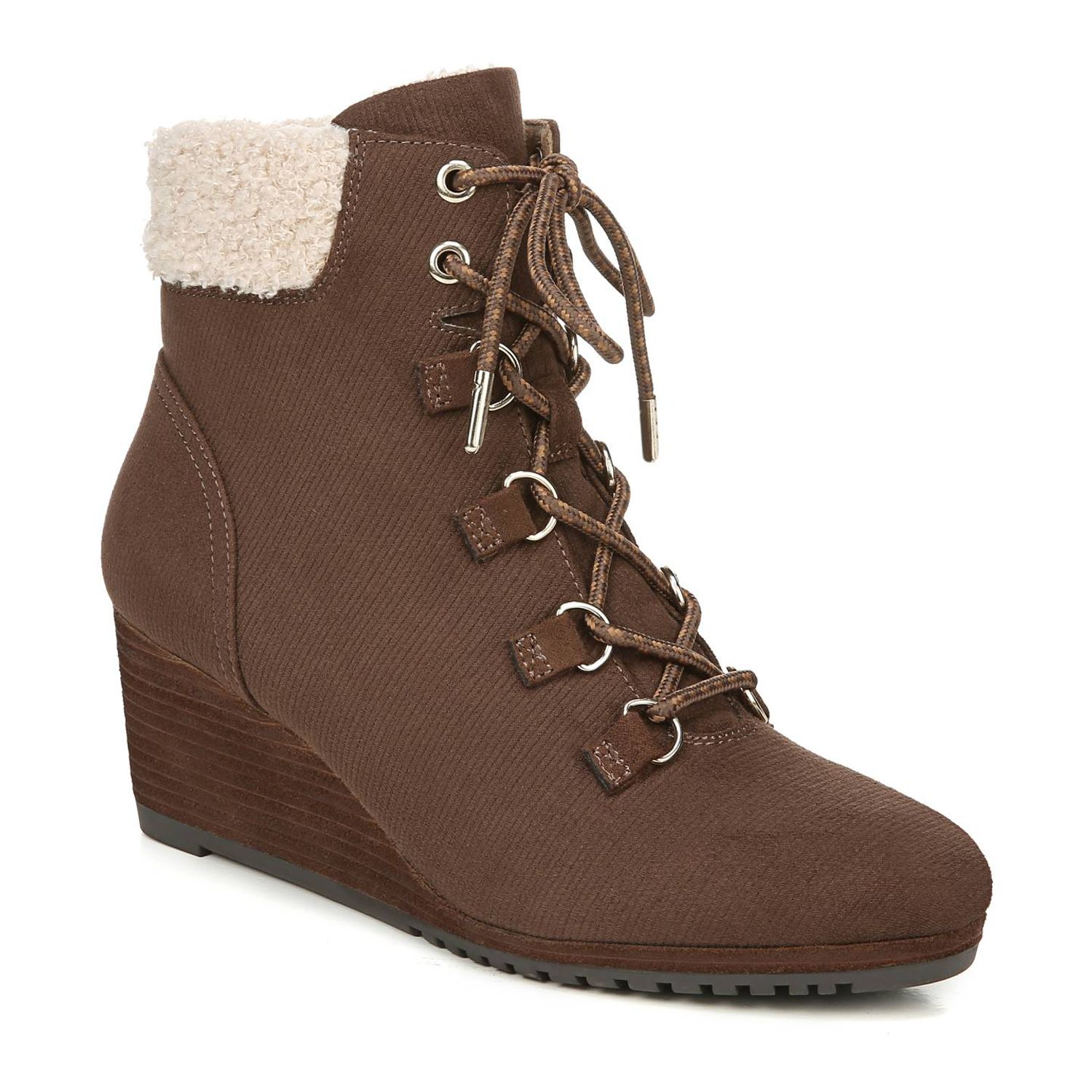 womens tan wedge booties