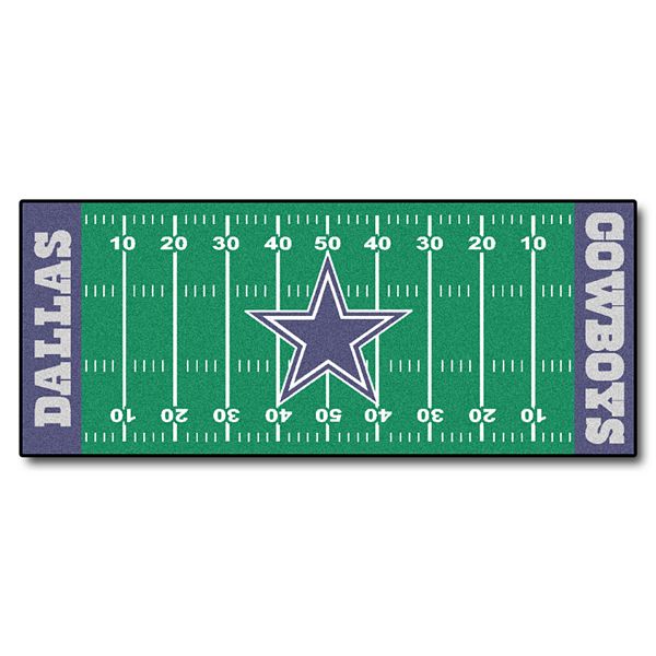 FANMATS Dallas Cowboys 3 ft. x 6 ft. Football Field Rug Runner Rug 7349 -  The Home Depot