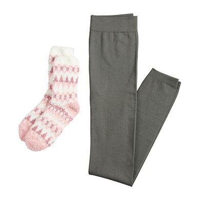 Women's Sonoma Goods For Life® Cozy Leggings & Fuzzy Socks Set