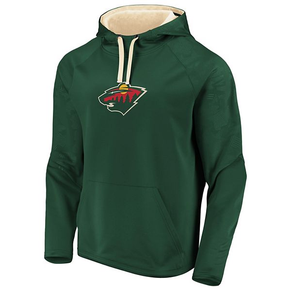 Minnesota Wild adidas Team Long Sleeve Quarter-Zip Hoodie T-Shirt - Green