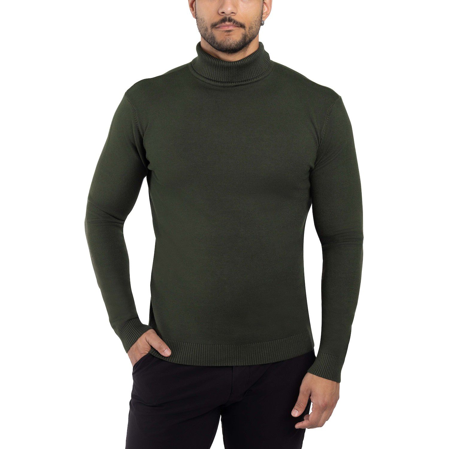 olive green turtleneck men